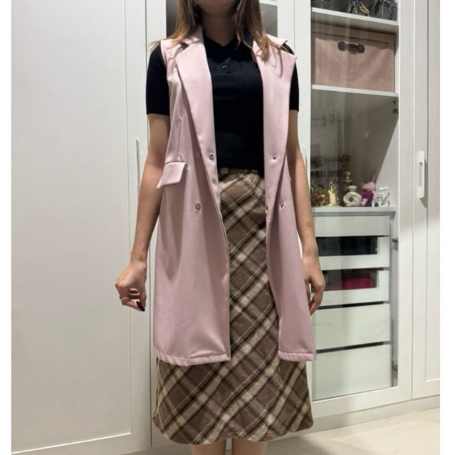 Pink Long Vest (used/bekas)