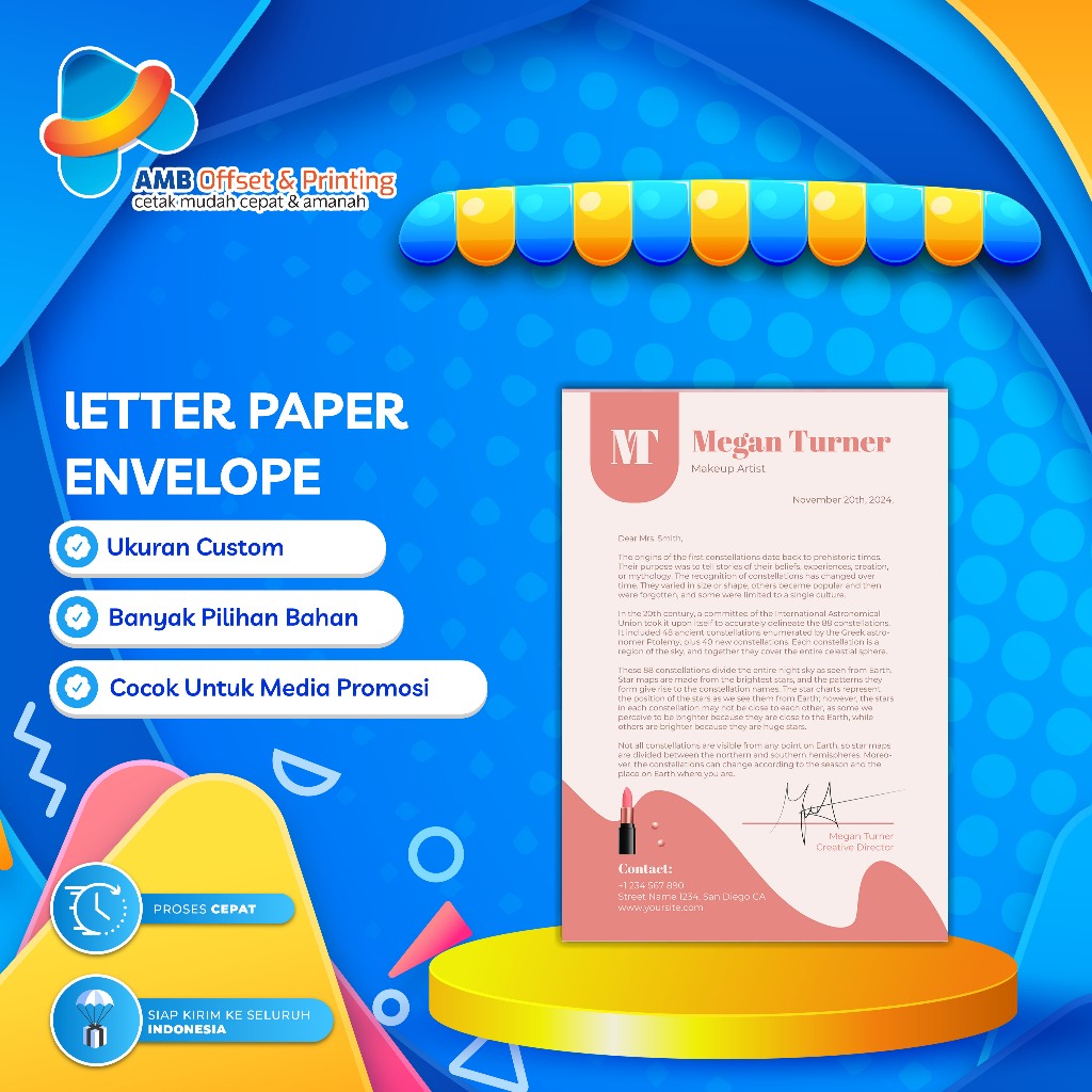 

Letter Paper Envelope Set Kertas Surat Amplop Warna