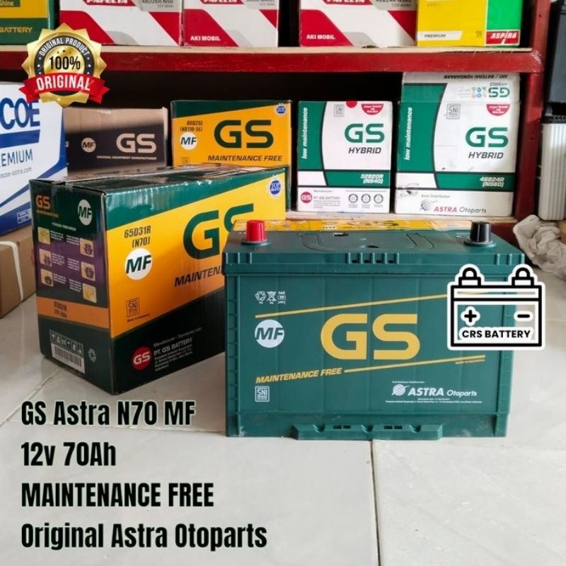 Aki Mobil Isuzu Truck ELF NHR 55, Dmax Accu GS Astra N70 MF 70Ah