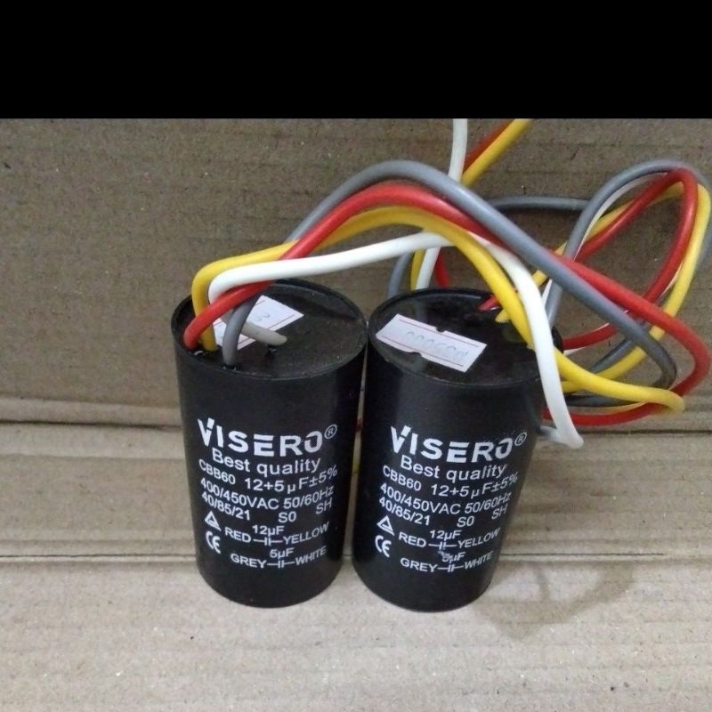Capacitor/Kapasitor Mesin Cuci 450V5+12 Visero