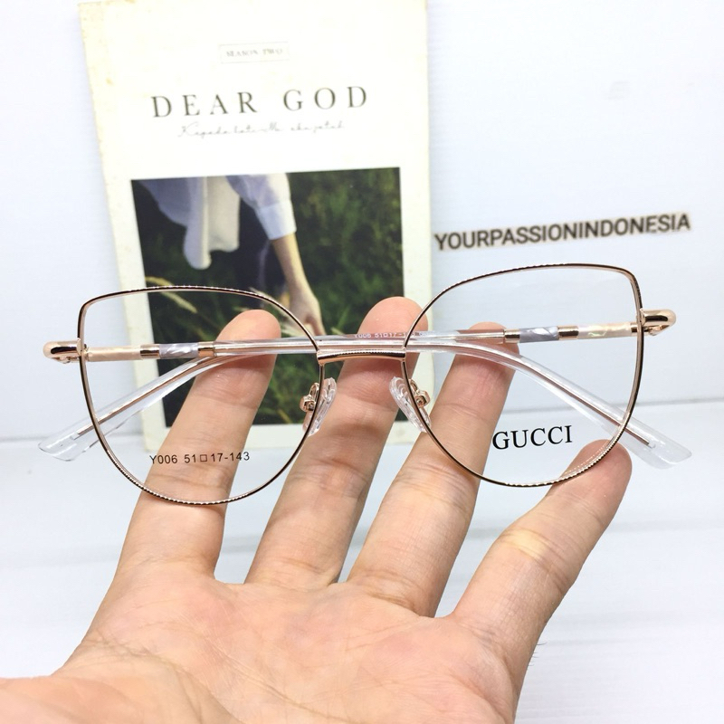 Y006 Kacamata Minus Cewek -0.50 sd -6.00 Kacamata Minus Cewek ( Size 51-17-143 )