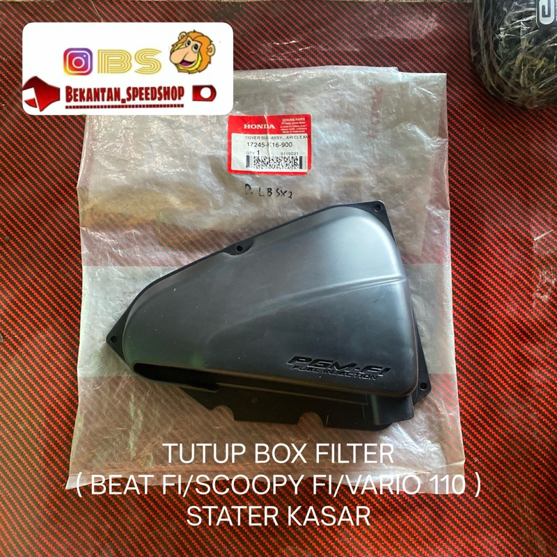 TUTUP BOX FILTER  ( BEAT FI/SCOOPY FI/VARIO 110 ) STATER KASAR