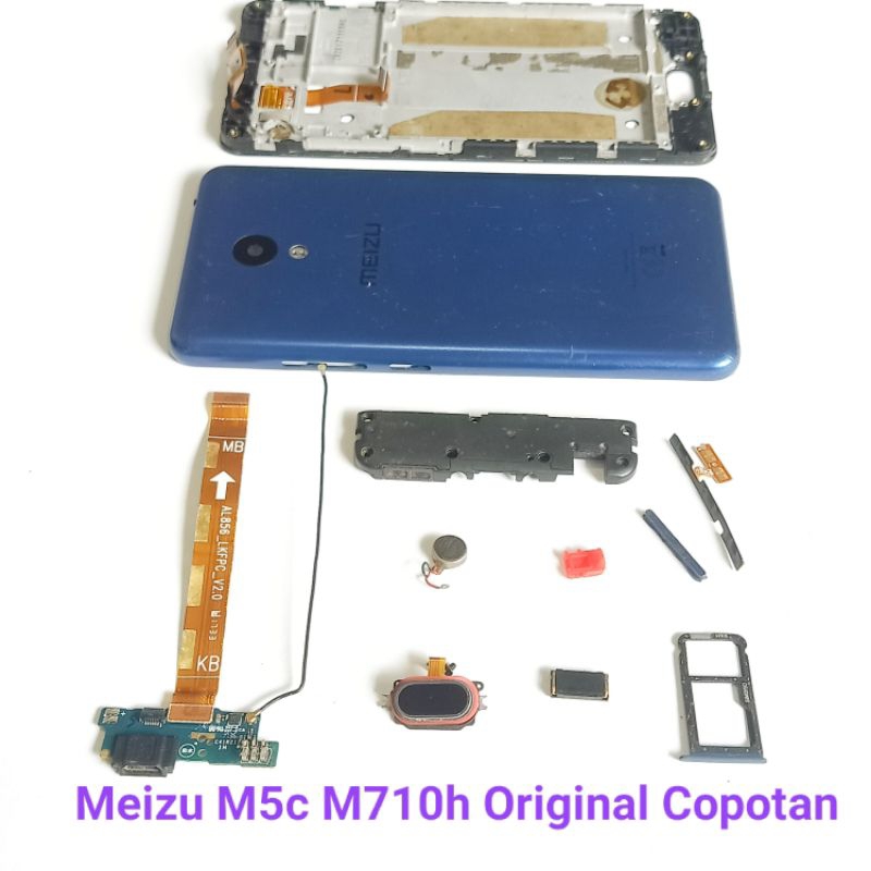Meizu M5c M710h USB board Flexible konektor cas papan PCB mic Fleksibel on off volume backdoor Simtr