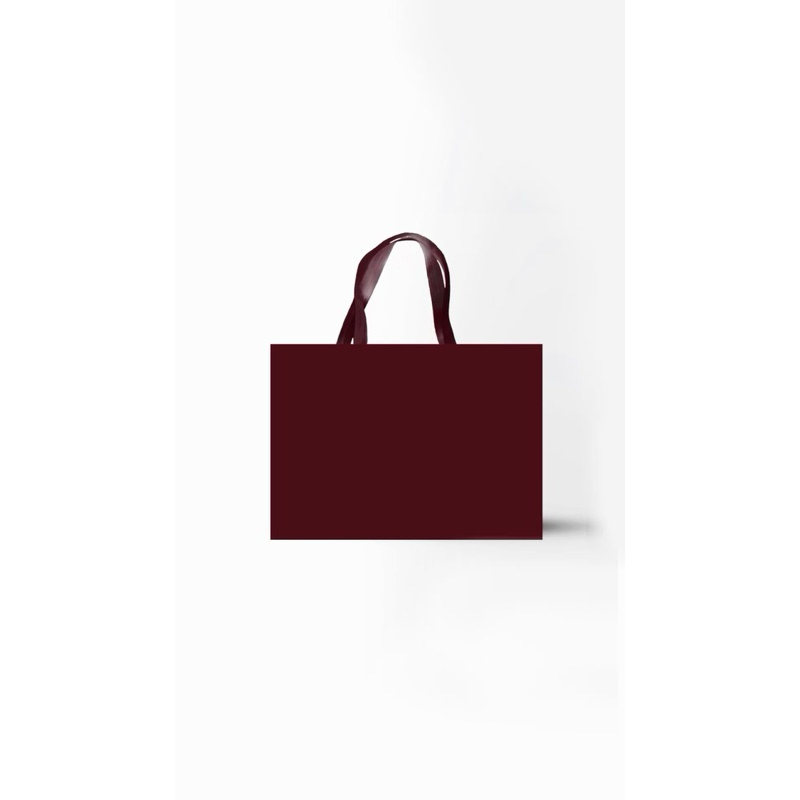 

paper bag maroon