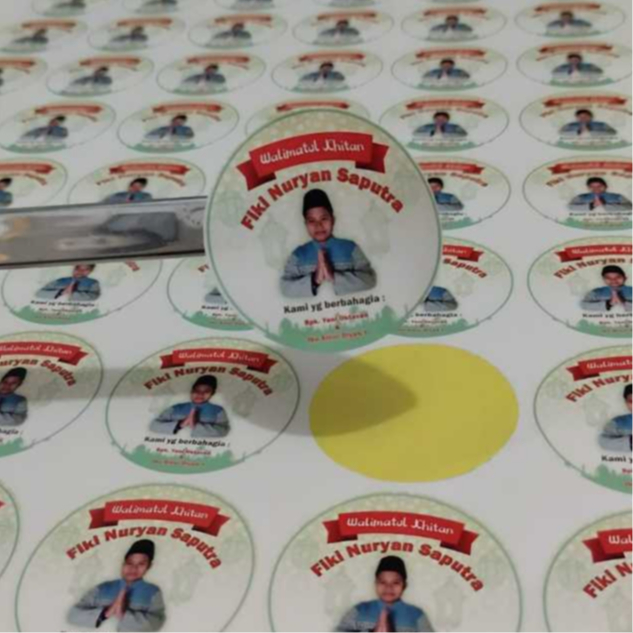 Cetak + Cutting Sticker Vinyl White / Transparan / Mate A3+ / Cetk Meteran Custom / Poster Stiker / 