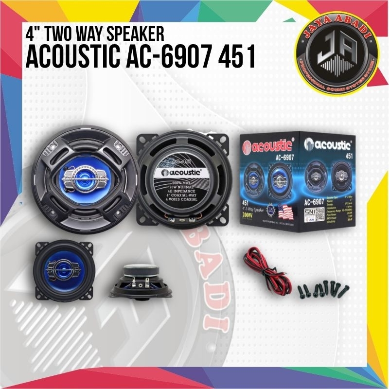 SPEAKER MOBIL 4 INCH TWO WAY ACOUSTIC AC-6907 451 ORIGINAL
