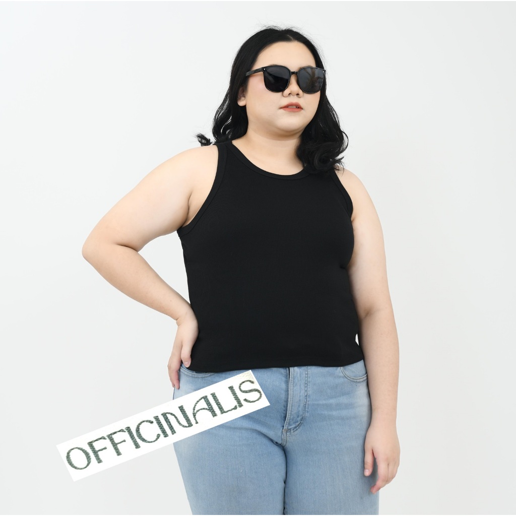 Tanktop JUMBO Premium Knit Rajut OFFICINALIS Adem Tengtop Tangtop Tenktop Wanita Cewek Perempuan