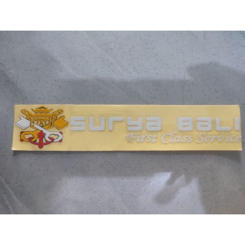 

stiker surya bali first class service