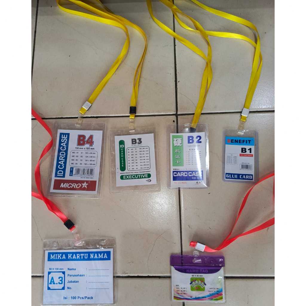 SATU SET ID CARD + MIKA + TALI ID CARD