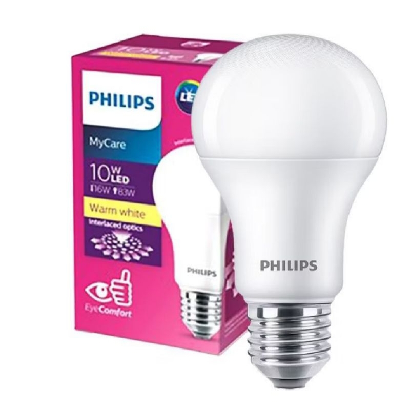 lampu philips 10 watt warm white
