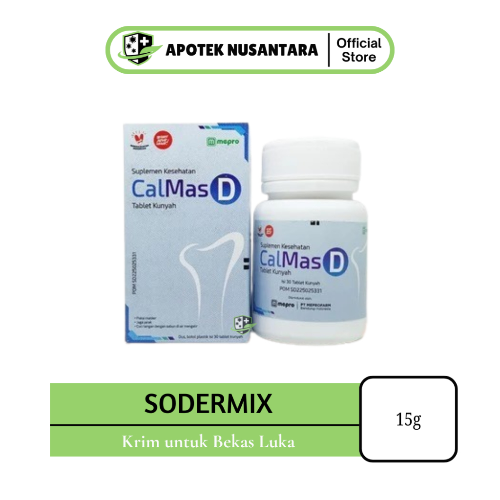 CALMAS D 30tablet | Vitamin D 400iu & Kalsium 400mg | Suplemen Untuk Kesehatan Gigi & Tulang