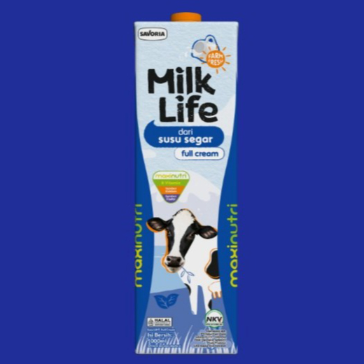 MilkLife UHT Full Cream 1L - Susu UHT Milk Life 1 Liter