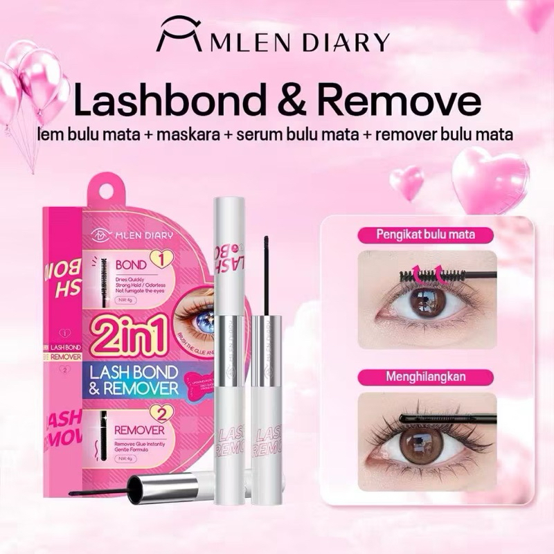 MLEN DIARY Lash Bond dan Remover Bulu Mata