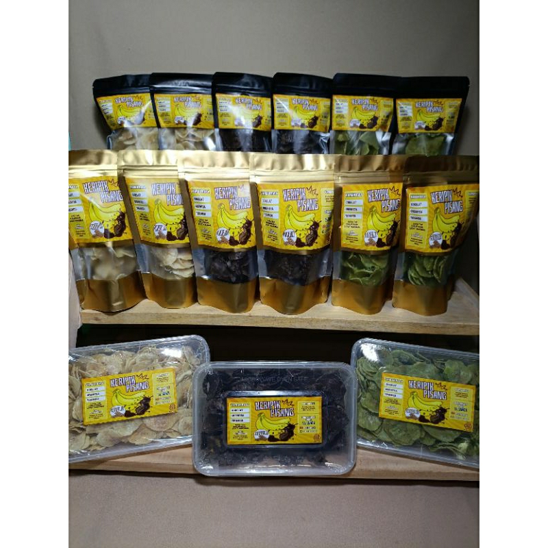 

Keripik Pisang Cokelat Lumer 1.500ml/500gr Cokelat, Greentea & Tiramisu