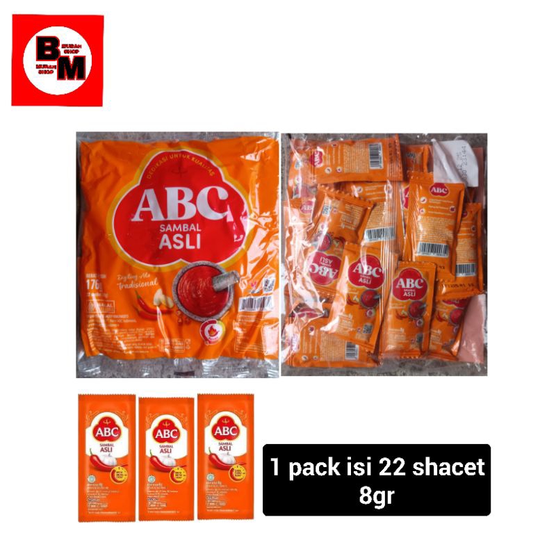 

Saus ABC Sambal stik 1 pack isi 22 pcs