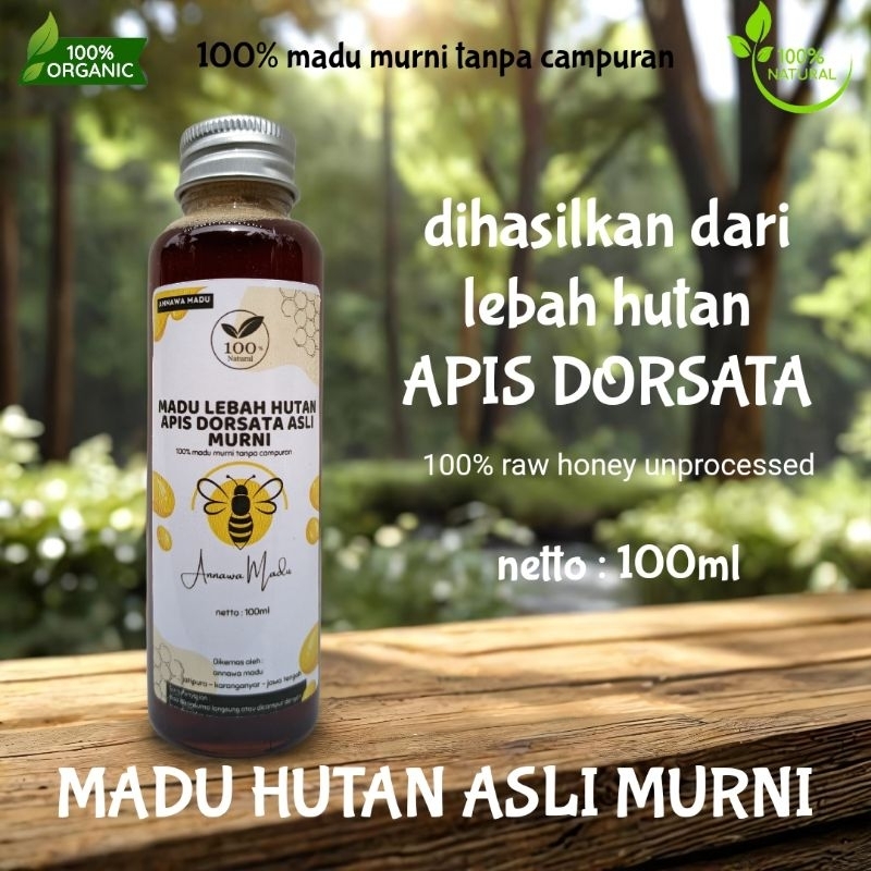 

MADU HUTAN ASLI MURNI (raw honey) 100ml dari lebah (apis dorsata/gung/liar/odeng)