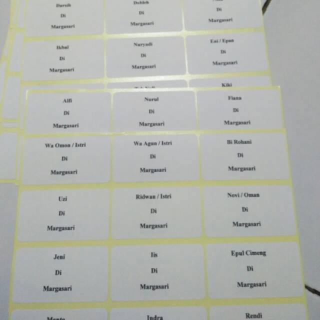 

Label Undangan, Ketik dan Cetak Label Nama Undangan