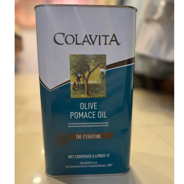 

Pomace Olive oil minyak Zaitun Colavita import Italia 3L