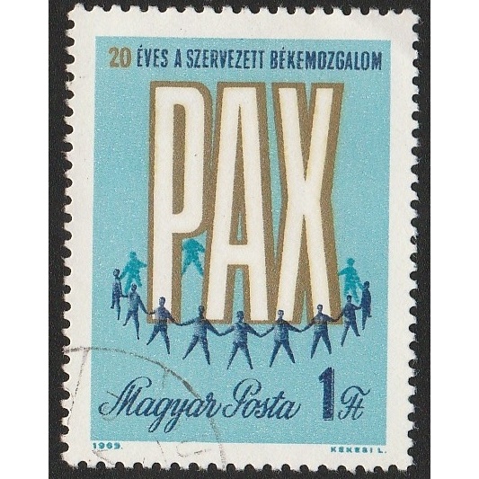 

A 11648 SATU BUAH PRANGKO HONGARIA NOMINAL 1 FORINT TEMA PAX DENGAN KONDISI SUDAH ADA CAP