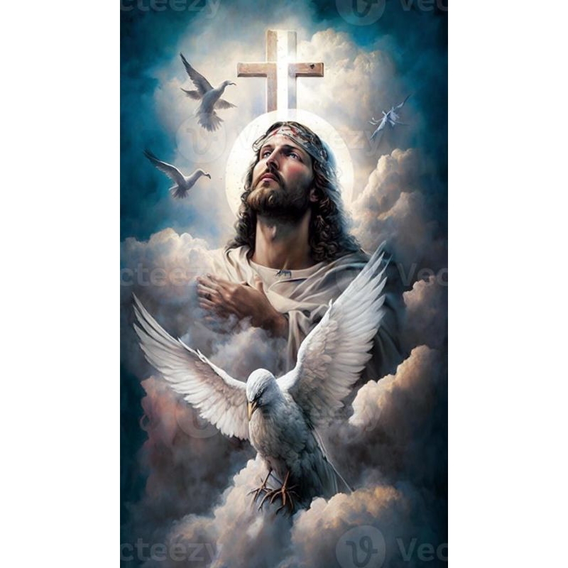 Poster cetak, Tuhan' Yesus Kristus, hiasan dinding, Tuhan' Yesus Kristus, bisa cod