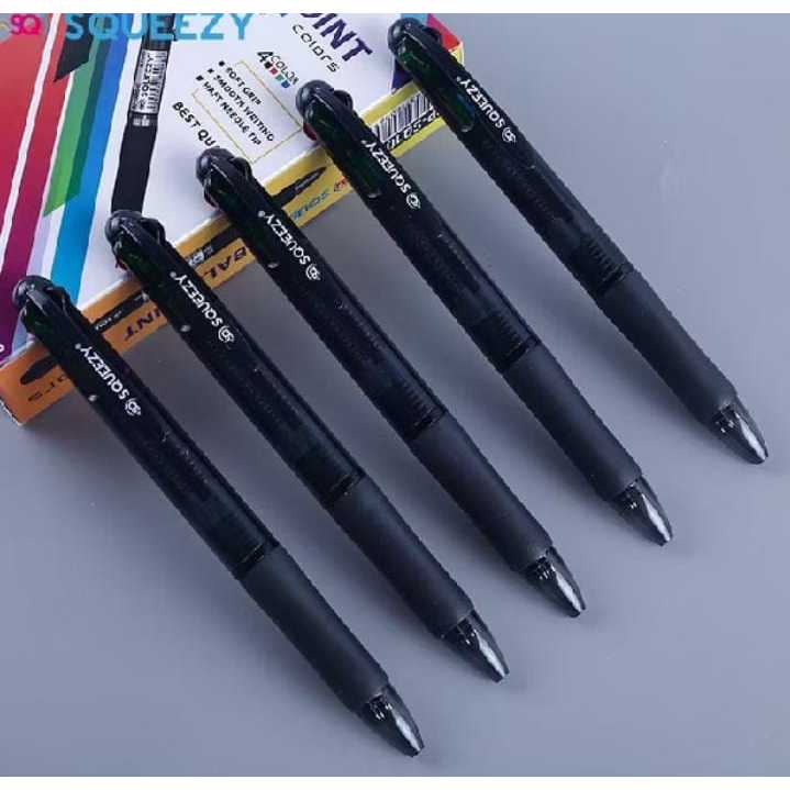 

Ball Pen Squeezy 4 Warna SQ104C / Pulpen / Pena / Quaco