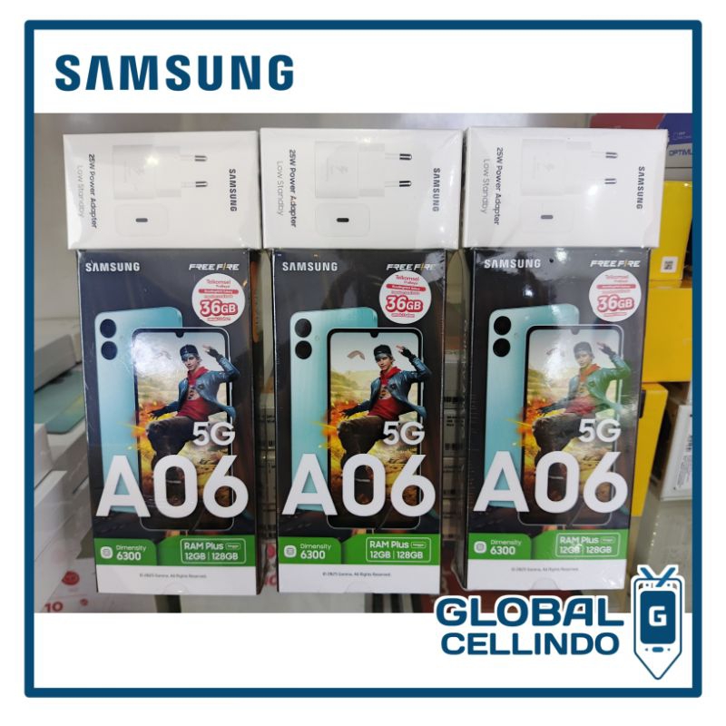 SAMSUNG GALAXY A06 5G 12/128GB (EXTENDED RAM 6+6GB) - GARANSI RESMI SAMSUNG 12BULAN