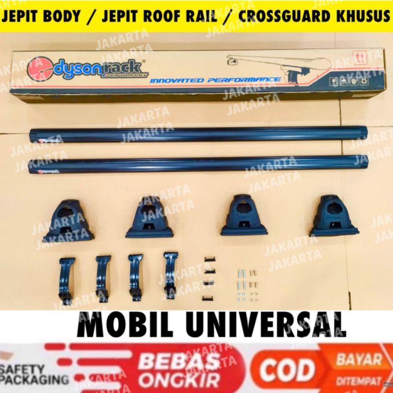 Cross Bar Kaki Rack Jepit Body / Roof Rail Premium Mobil Universal Edyson Rack Avanza Xenia Rush Ter
