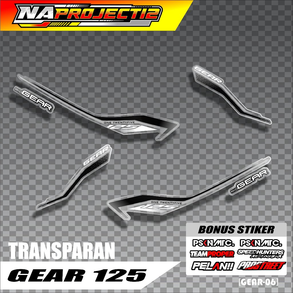 Sticker Striping Yamaha Gear 125 -  Striping Gear 125 NA 08