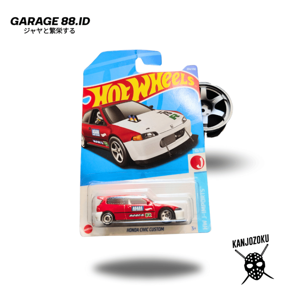 HOT WHEELS - HONDA CIVIC CUSTOM RED / Hot Wheels Civic