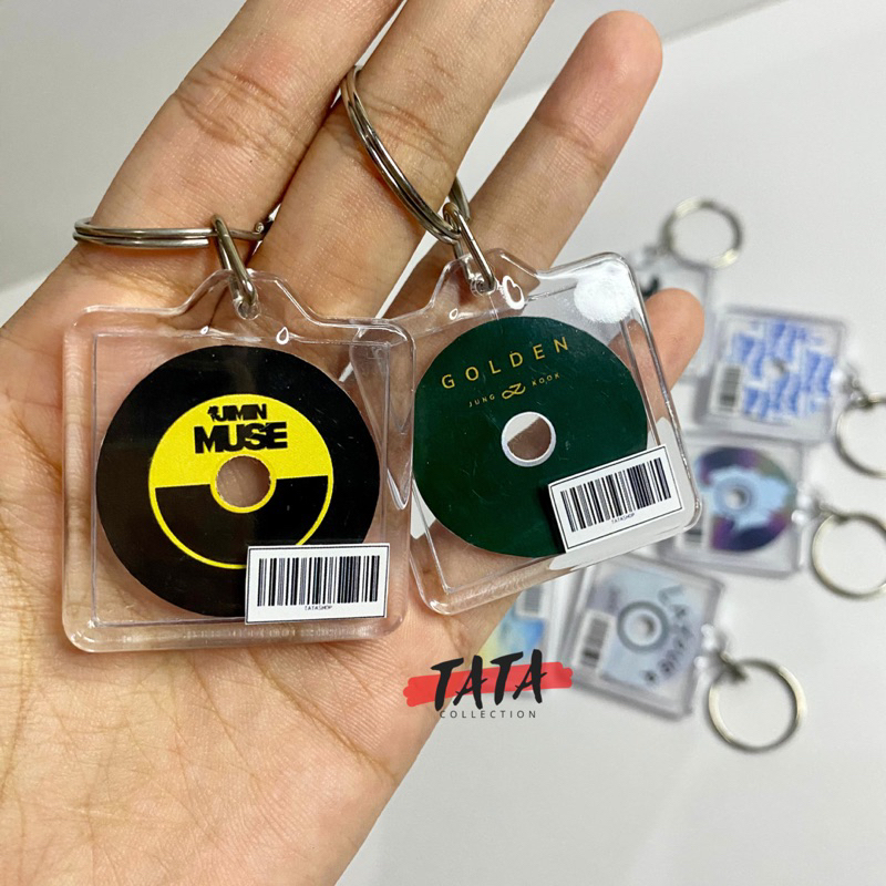 (BISA CUSTOM) CD Keychain DVD Keychain Freebies Kpop/ Keychain Custom/ Gantungan dvd