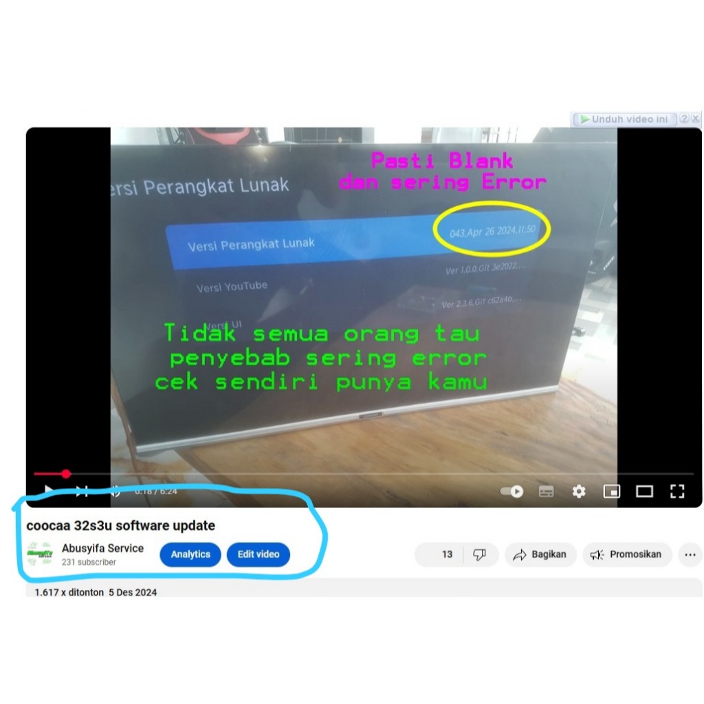 Firmware TV LED Coocaa 32S3U