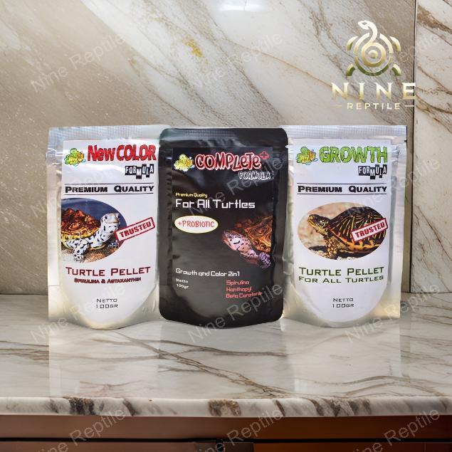 Pelet Pakan Kura-Kura Air JKK New Color, Growth, Complete Formula Makanan Kura Kura Brazil, CST, AST
