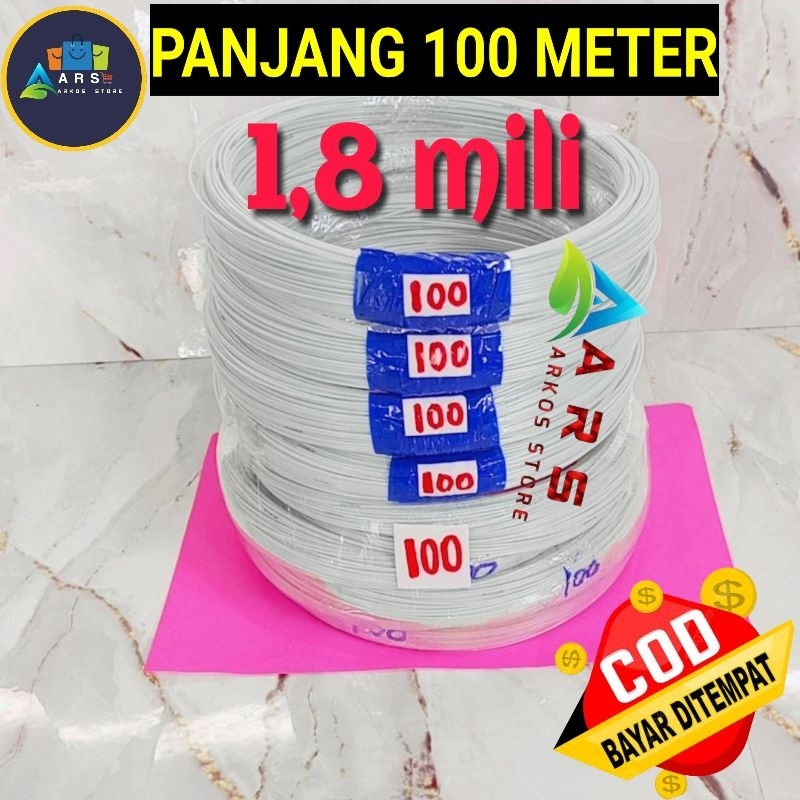 jeruji fiber 1,8mm panjang 100 meter ruji fiber putih sangkar kandang burung
