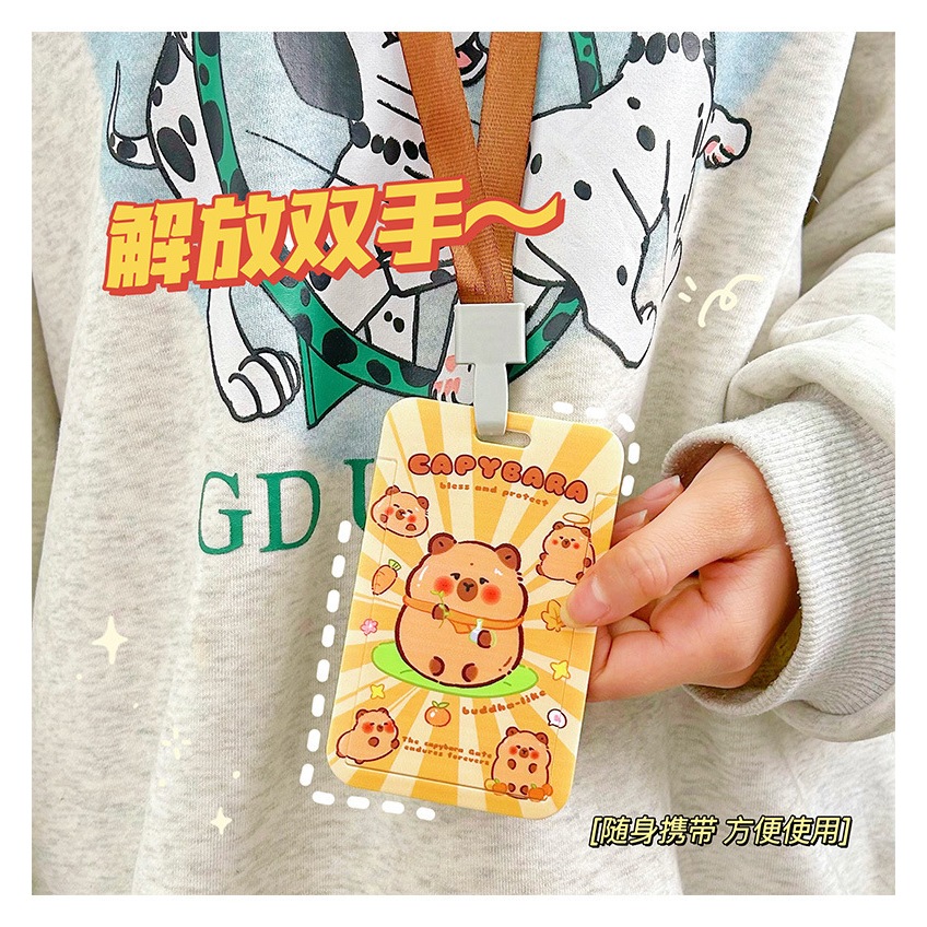 

[SH] ID Card Capybara / Name Tag Capybara / Lanyard Capybara Lucu