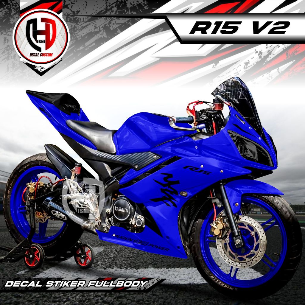 (FROMO  ) Decal R15 V2 Full Body - Stiker R15 V2 Full Body Striping R15 V2 Full Body Motif Bunglon 2