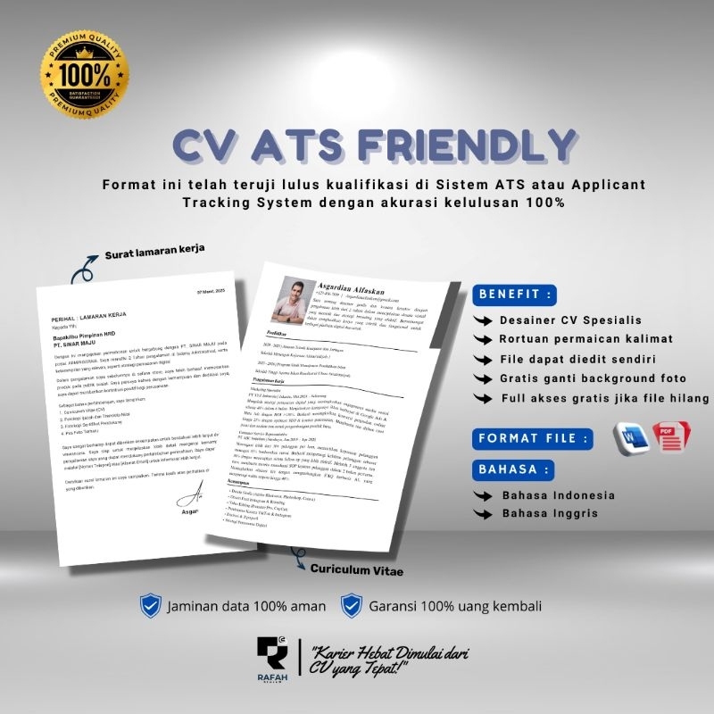 

CV ATS FRIENDLY || SURAT LAMARAN KERJA || BAHASA INDONESIA || BAHASA INGGRIS || PENGGABUNGAN BERKAS
