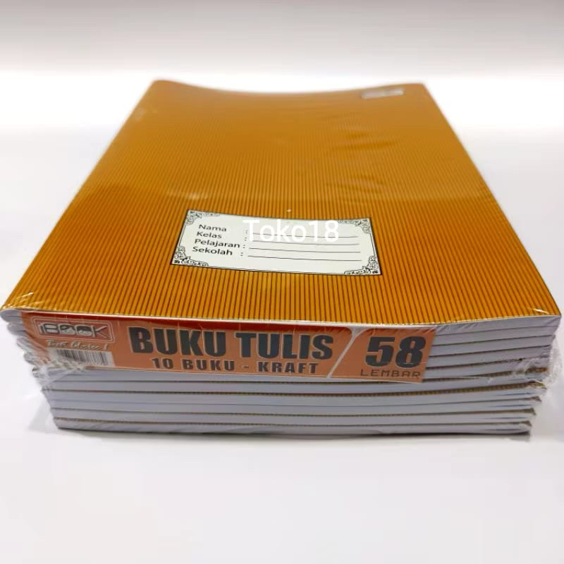

1 Pak Buku Tulis Sampul Coklat Ukuran Kwarto 58 Dan 38 Lembar (Isi 10 Buku)