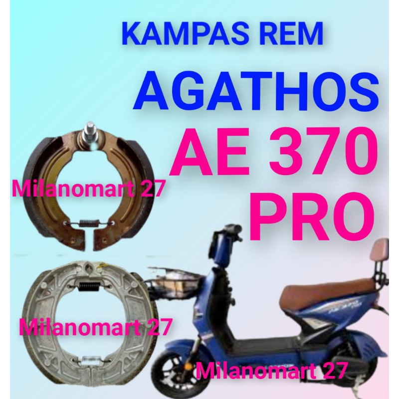 kampas rem AGATHOS AE 370 PRO kampas rem sepeda listrik agathos AE 370 pro