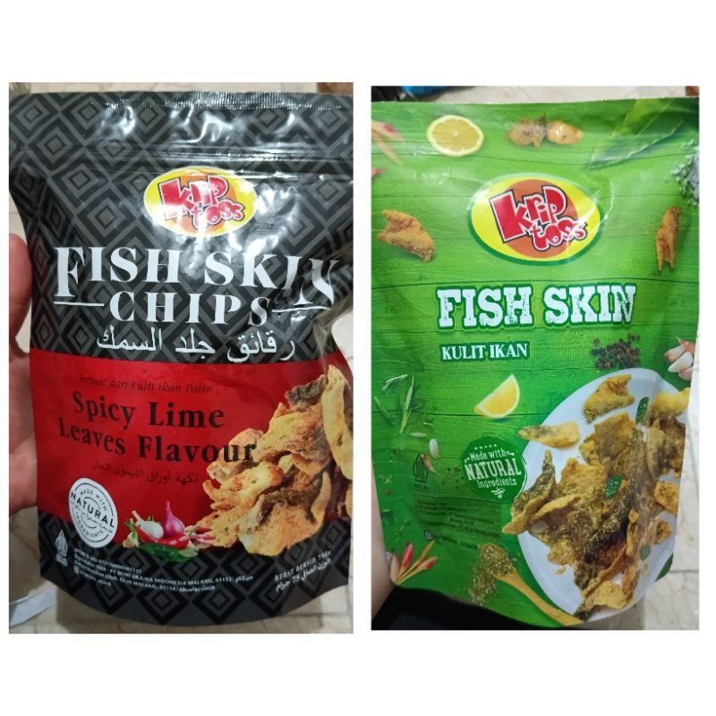 

FISH SKIN CHIPS SPICY LIME LEAVES FLAVOUR