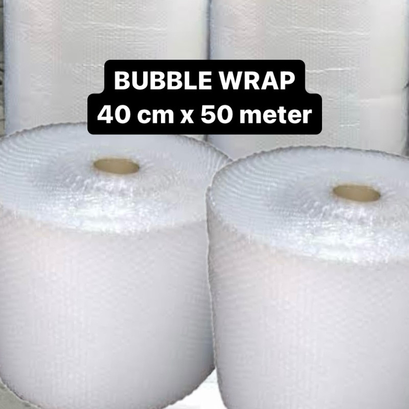 

BUBBLE WRAP ROLL TEBAL BENING PUTIH 40cm x 50meter