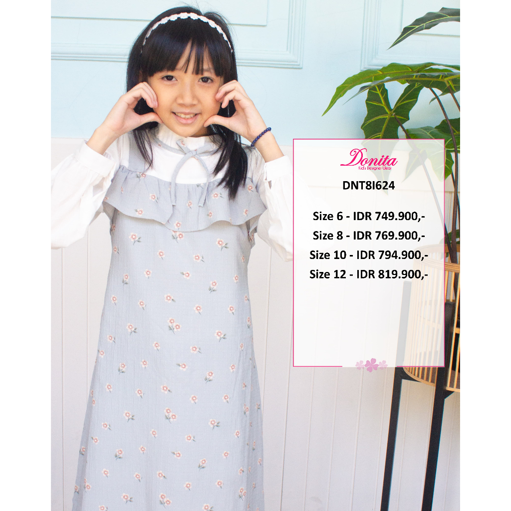BAJU MUSLIM ANAK PEREMPUAN BRAND DONITA  8I624