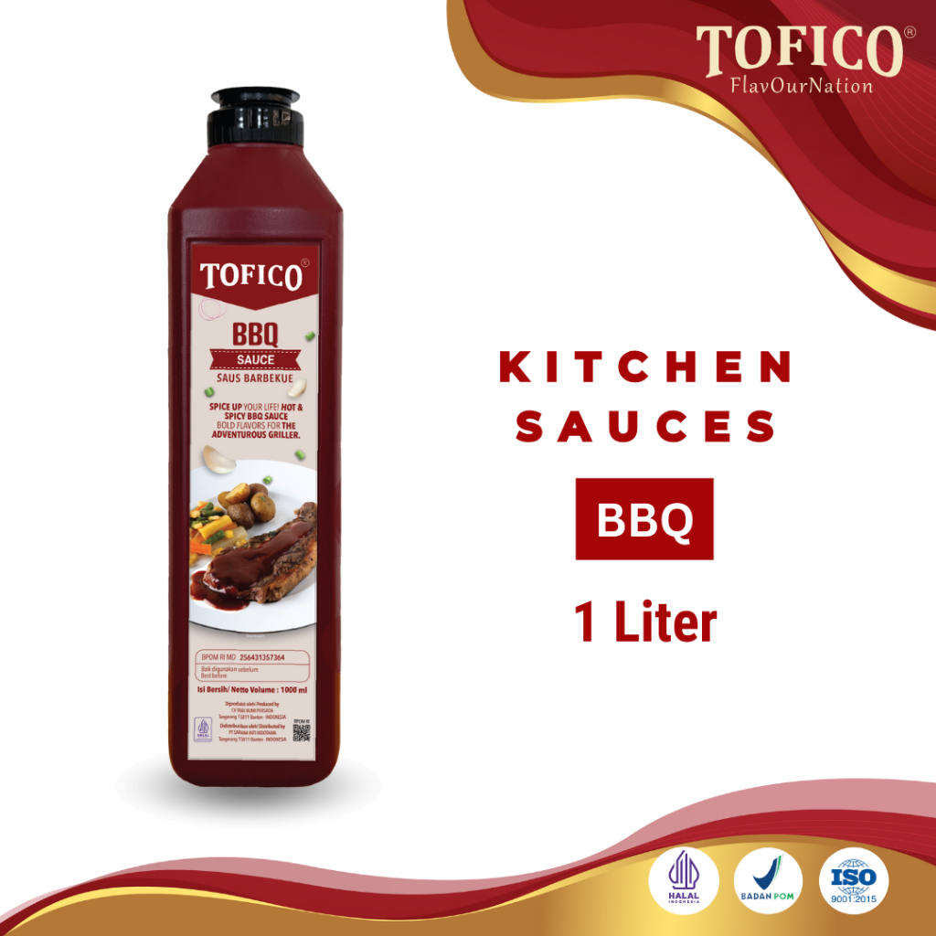

BBQ Sauce Tofico/ Saus BBQ 1L/ TOFICO OFFICIAL STORE