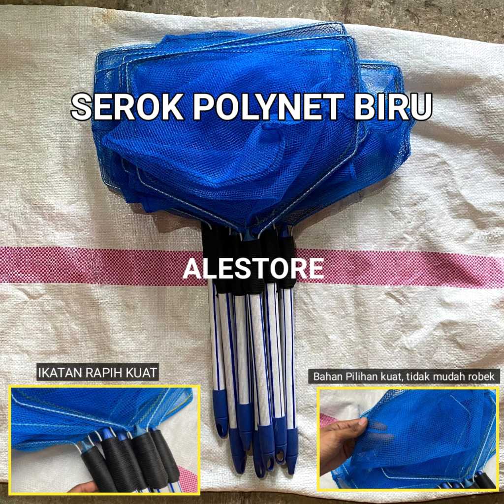 SEROK KAYU POLYNET BIRU / SESER KAYU POLYNET BIRU / SEROK IKAN HIAS / SEROK IKAN BESAR DAN KECIL / S
