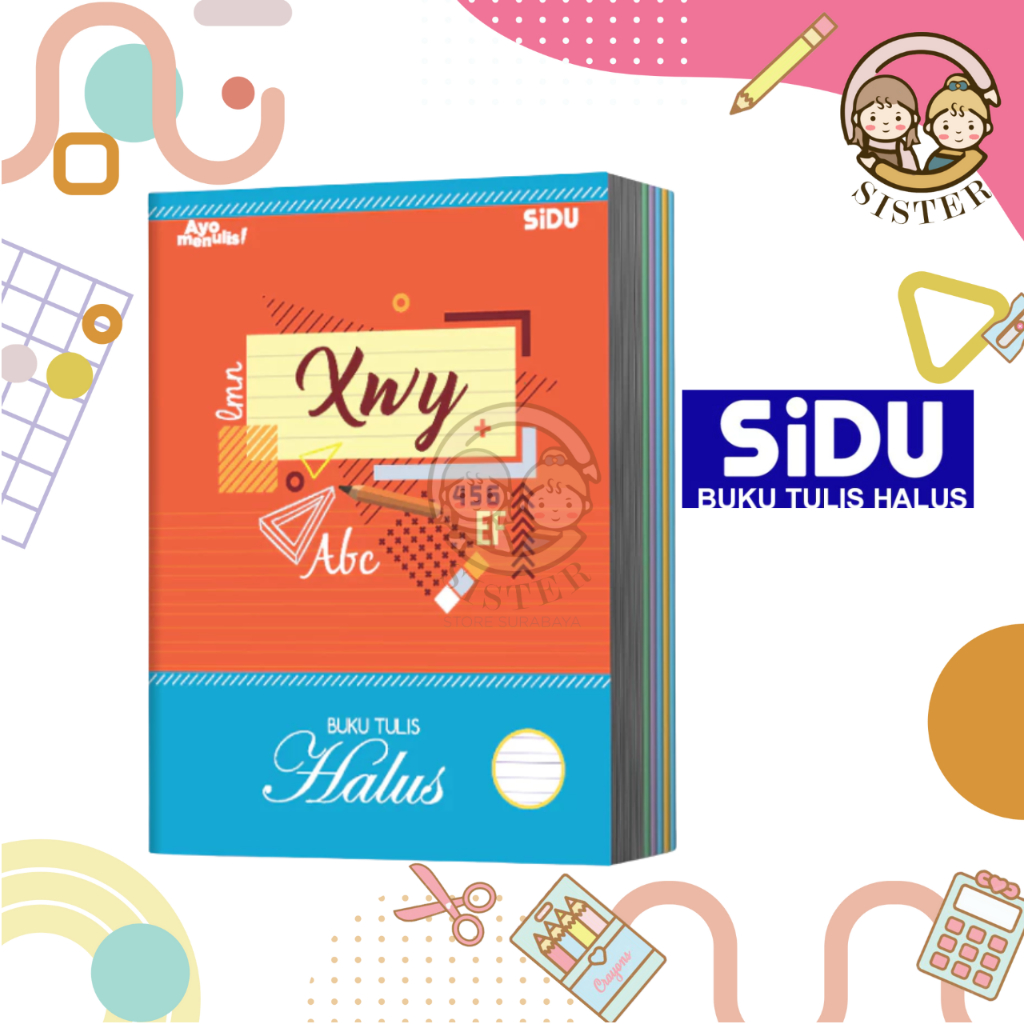 

(1 PACK) SIDU Buku Halus 3 Garis / Buku Tulis Tegak Bersambung / Buku Menulis Latin