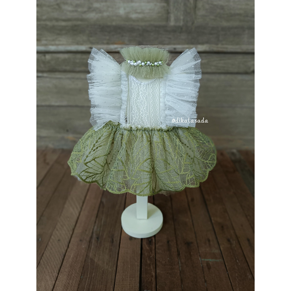 Properti Foto Newborn Jade Dress newborn props, newborn girl, baby dress, baju bayi, fotografi bayi,