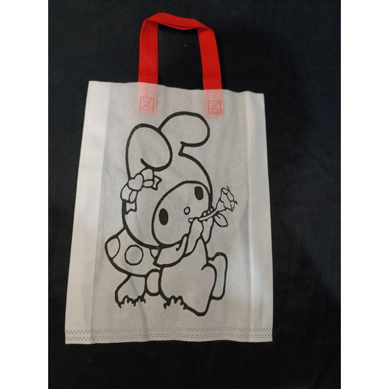 

RB Tas Spunbond Mewarnai Tas Putih UK 30x40x8/Goodie Bag /Tas Lukis ISI 40PCS