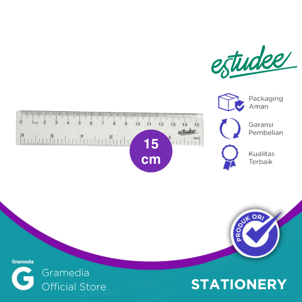 

Estudee - Penggaris Plastik Ukuran 15 Cm