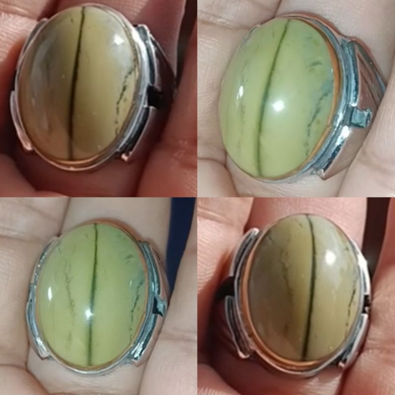 Natural Hejo Pupis Garut Cikolak Pucuk Pisang  Motif Kendit Laser ijo - Hijau - No Treatment