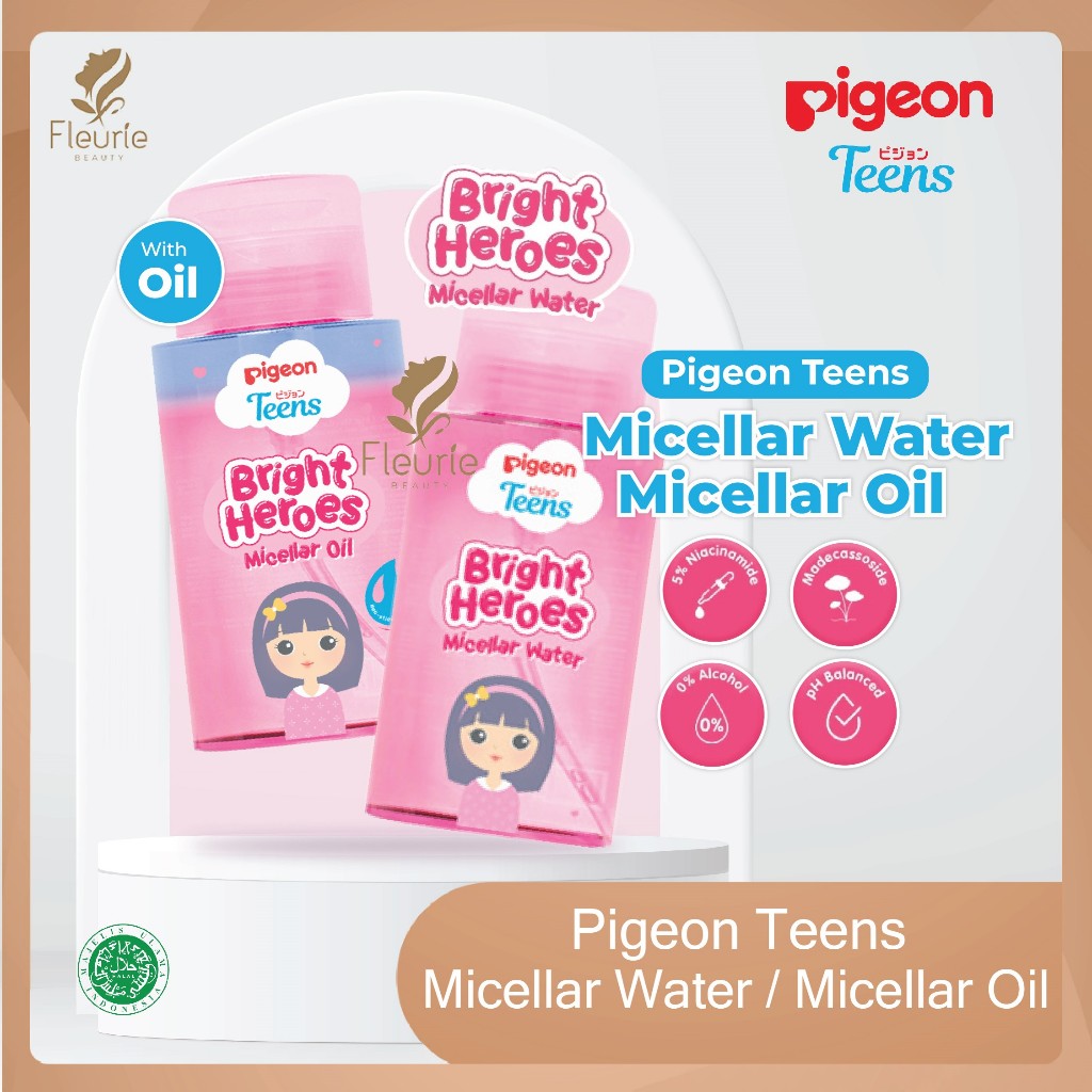 Pigeon Teens Micellar Water / Micellar Oil - Pembersih Makeup Pembersih Wajah Micellar Water