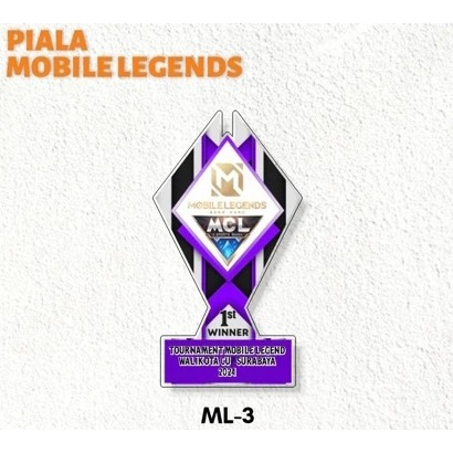 Piala Mobile Legend Plakat Mobile Legend Akrilik Custom Plakat E sport